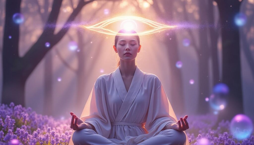 découvrez la signification spirituelle du troisième œil, un centre subtil de perception qui ouvre l'accès à l'intuition, à la clairvoyance et à une conscience élargie.